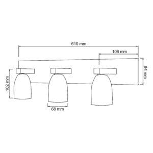 LAMPARA INTERIOR MELSI 3 LUCES G9X3 9W - GRUPODONPEDRO