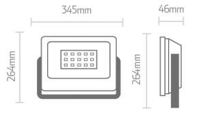 Reflector slim para exterior 100w 3000k