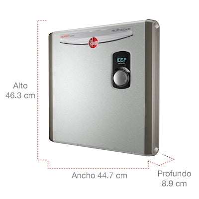 Calentador instantáneo eléctrico RTX3-27 Rheem de 27kW 240V para 3 servicios
