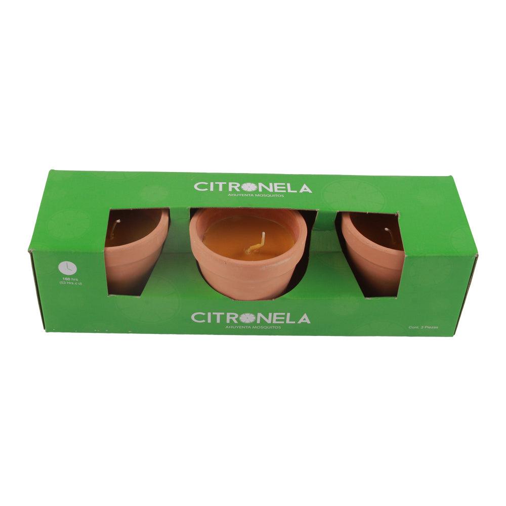 CITRONELA PACK DE 3 MACETAS DE BARRO - GRUPODONPEDRO