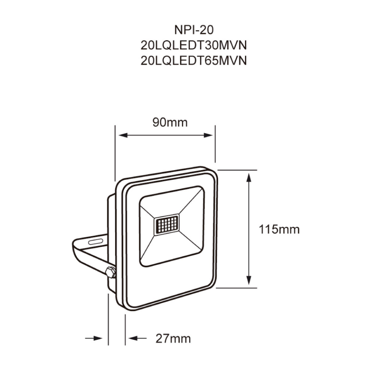 Reflector zibal ii para exterior 20w luz calida negro TecnoLite