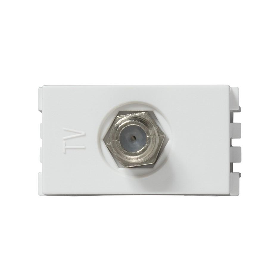 Toma tv coaxial blanco Simon 25 plus
