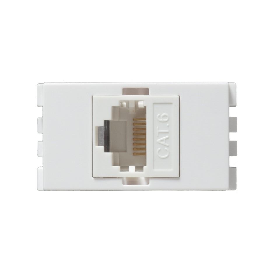 Toma informática rj45 cat 6e blanco Simon 25 plus
