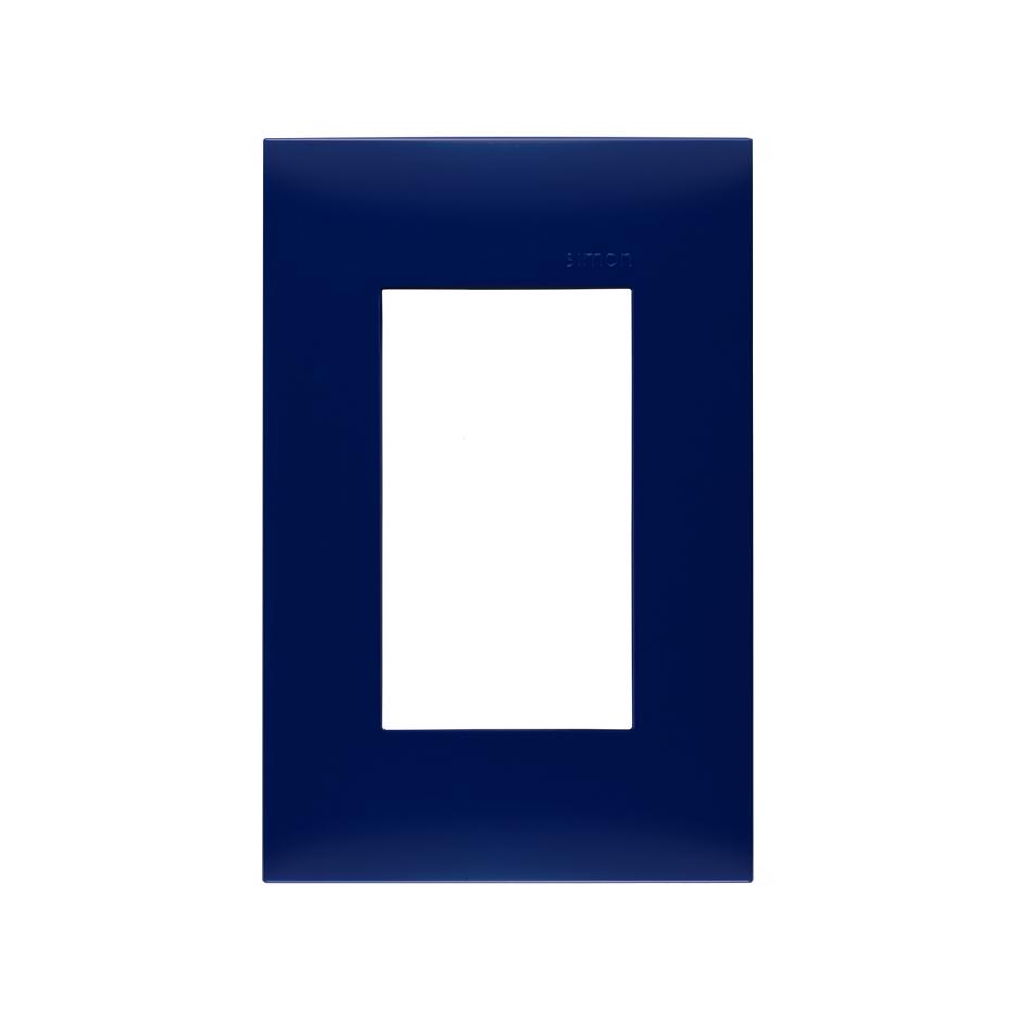 Placa de 3 módulos sin chasis azul marino Simon 25 plus