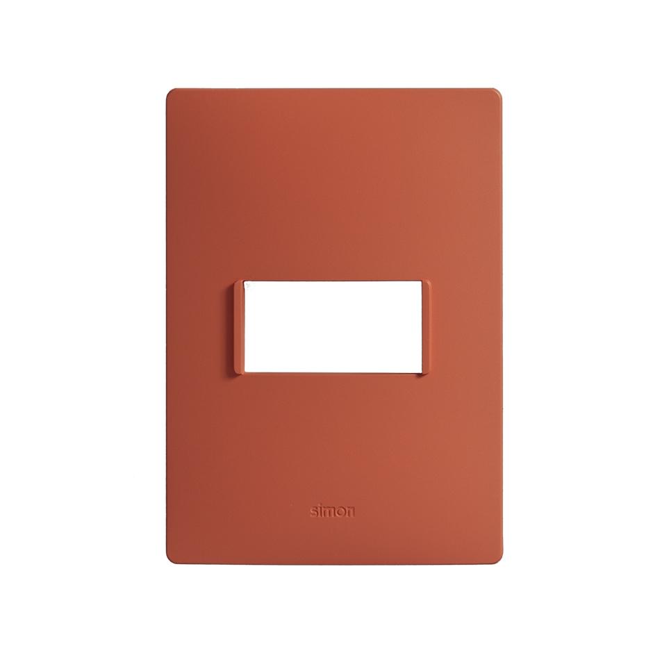 Placa de 1 módulo sin chasis rojo coral Simon 26