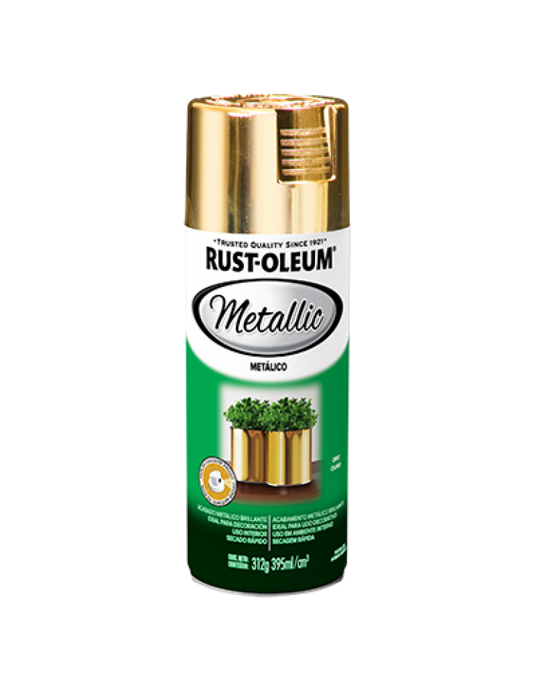 Pintura en aerosol decorativa metalico - oro brillante