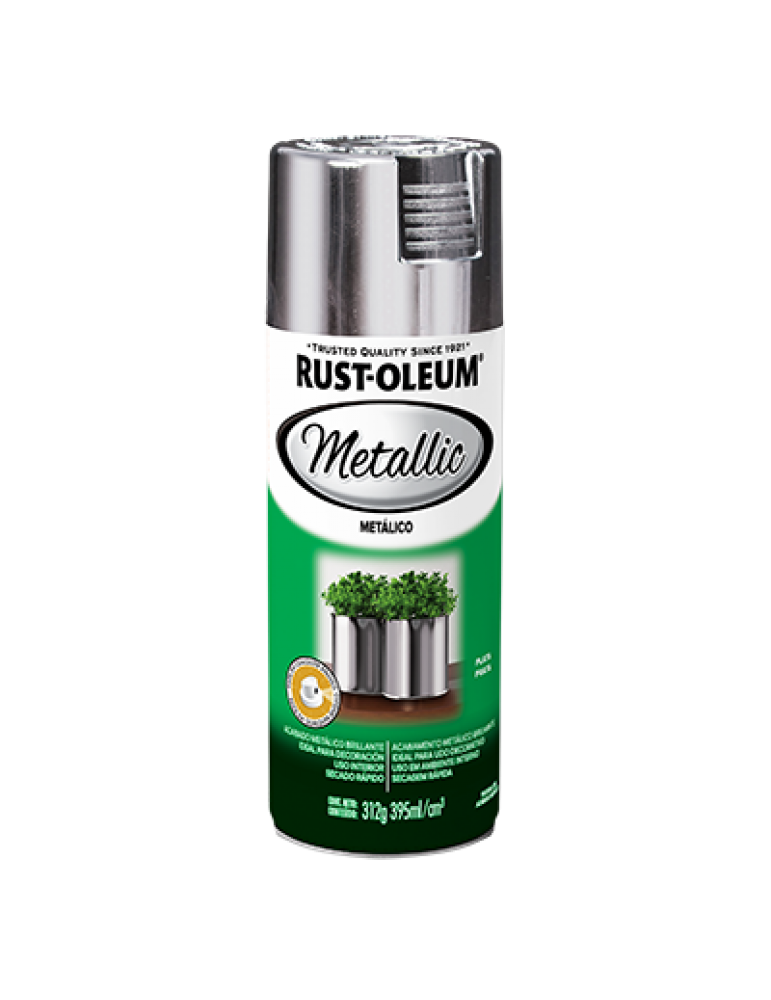 Pintura en aerosol decorativa metalico - plata brillante