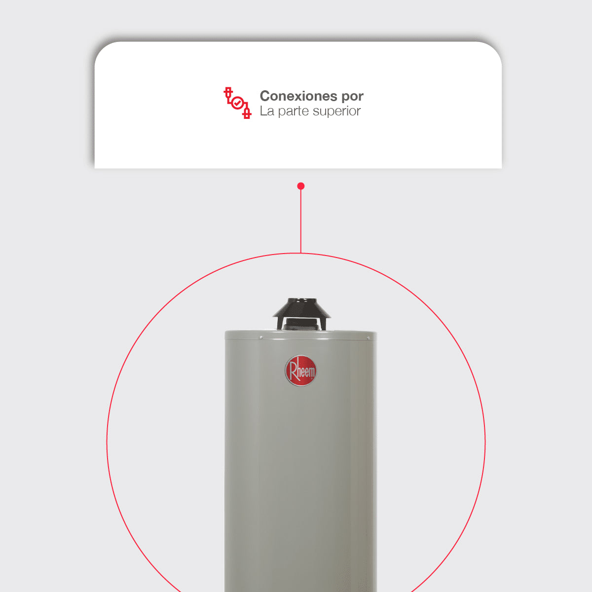 Calentador de depósito de gas LP Rheem de 114L para 3 servicios