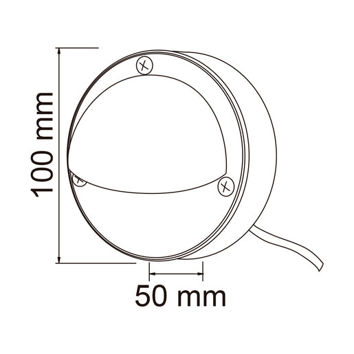 Luz de cortesia caspe I blanco 2w 3000k
