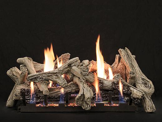 CHIMENEA DE LEÑOS 24'' ESTILO HAYA DE GAS (SIN VENTILACION) - GRUPODONPEDRO
