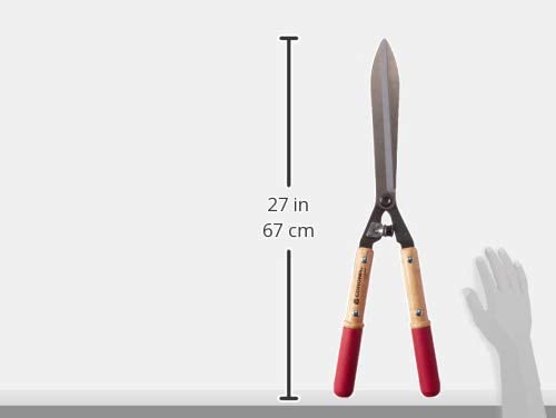 Tijera corta setos con mango madera y hoja de acero reafilable Bellota