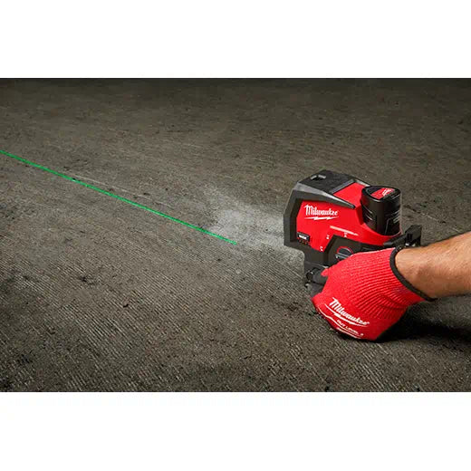 Laser verde de puntos de plomada y linea transversal m12 Milwaukee