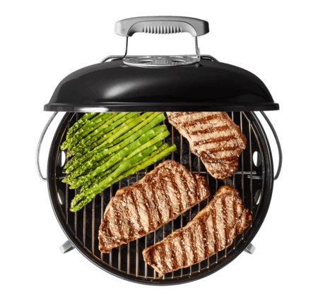 ASADOR DE CARBON PORTATIL SMOKEY JOE PREMIUM 14'' VERDE MANZANA - GRUPODONPEDRO