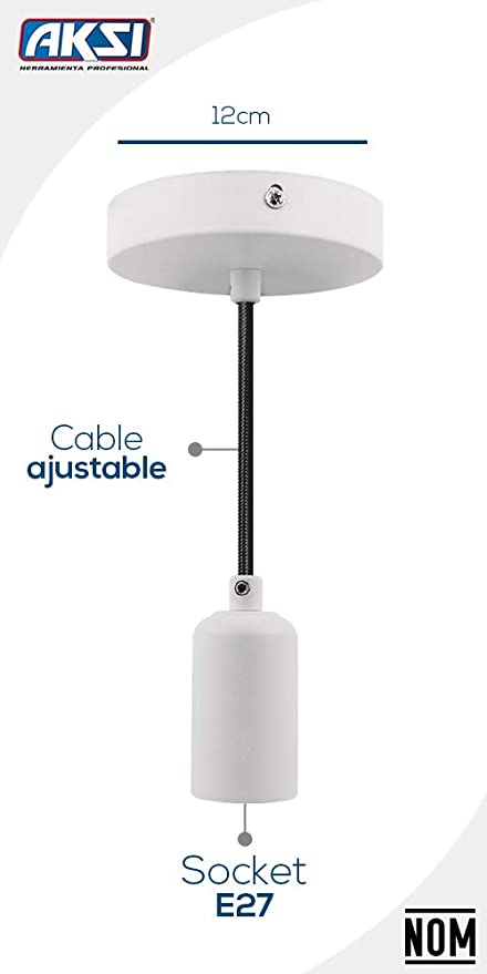 Luminaria colgante decorative Lisboa blanco mate Aksi