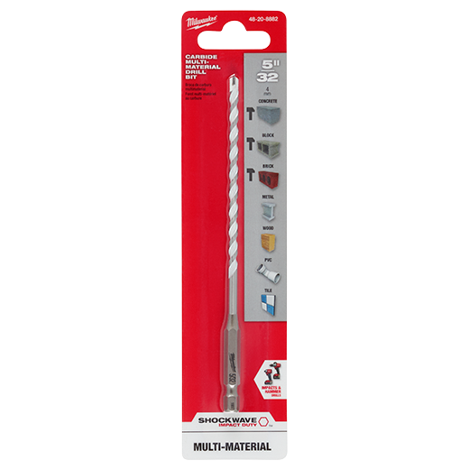 Broca de carburo shockwave de 5/32'' Milwaukee
