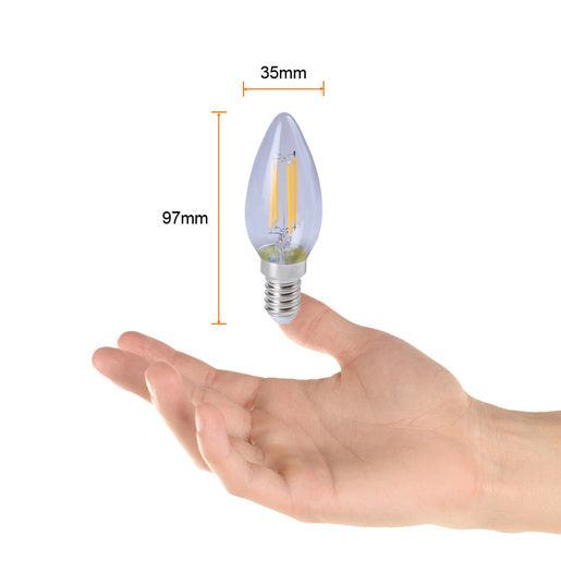 FOCO LED TIPO VELA ATENUABLE 4.5W BASE E12 TECNOLITE - GRUPODONPEDRO