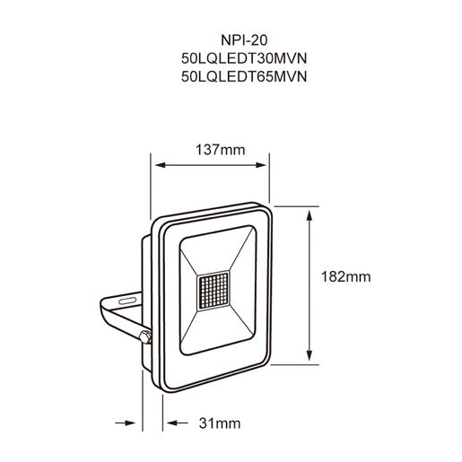 Reflector exterior zibal iv 50w 6500k