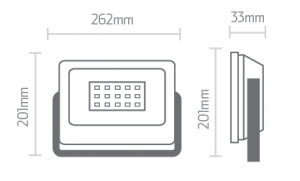 Reflector slim para exterior 50w 3000k Ipsa