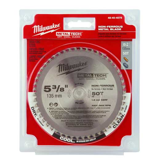 Hoja sierra circular para aluminio de 5-3/8'' Milwaukee