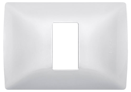 Placa con chasis blanco merida de 1 modulo quinziño mx Bticino