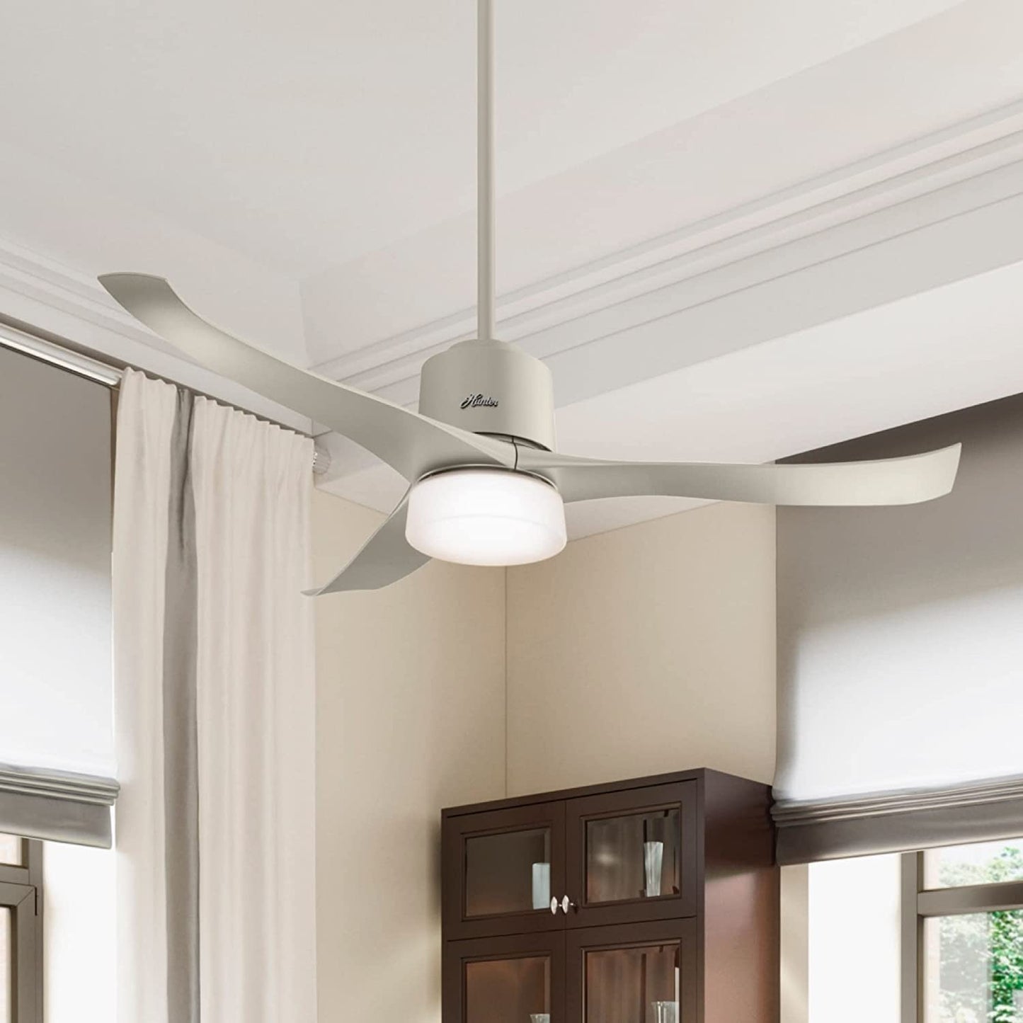 Ventilador de techo symphony blanco con wi-fi de 54" Hunter