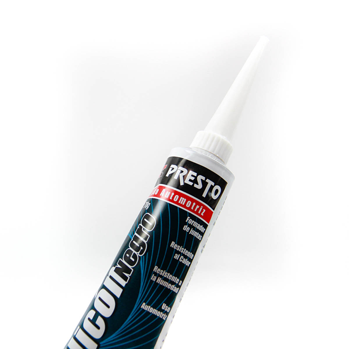 Silicon Presto negro de uso automotriz 70gr