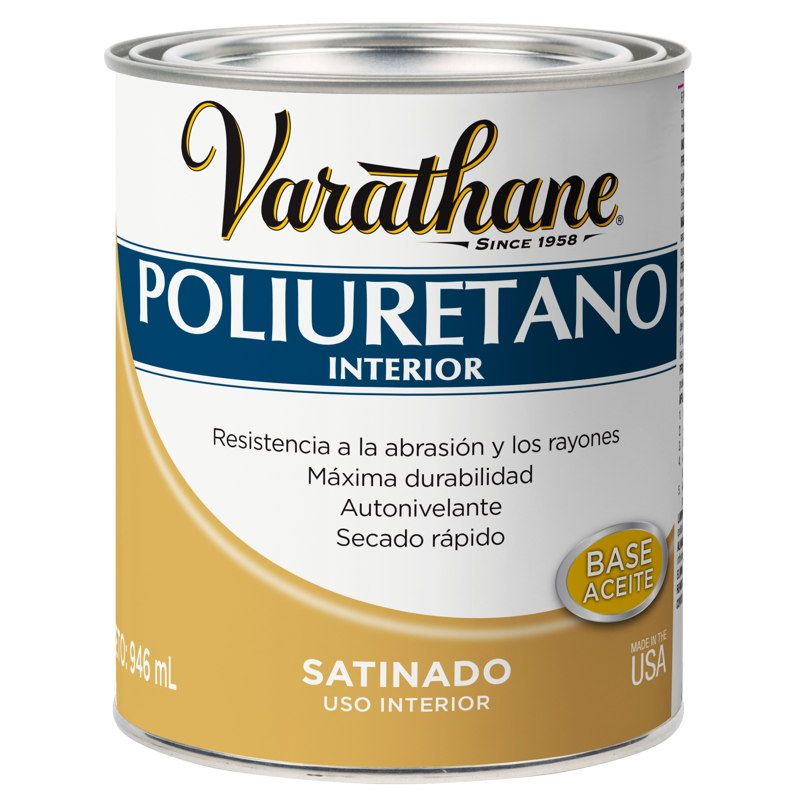 Poliuretano interior Varathane transparente satinado 946ml