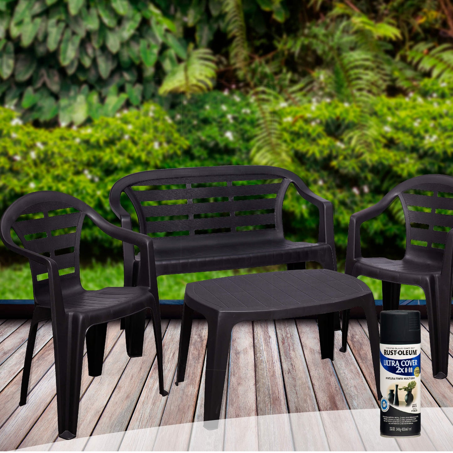 Pintura en aerosol ultra mate negro 340gr