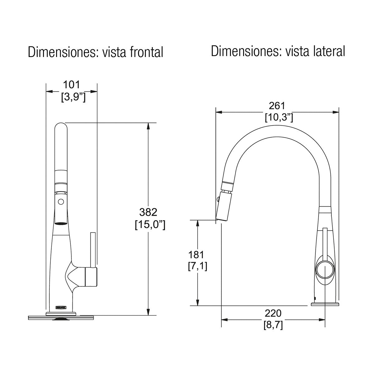 Llave de cocina Helvex e-309