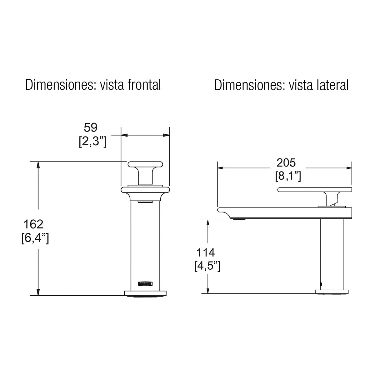 Monomando premier ii para lavabo ebano Helvex e-941-eb