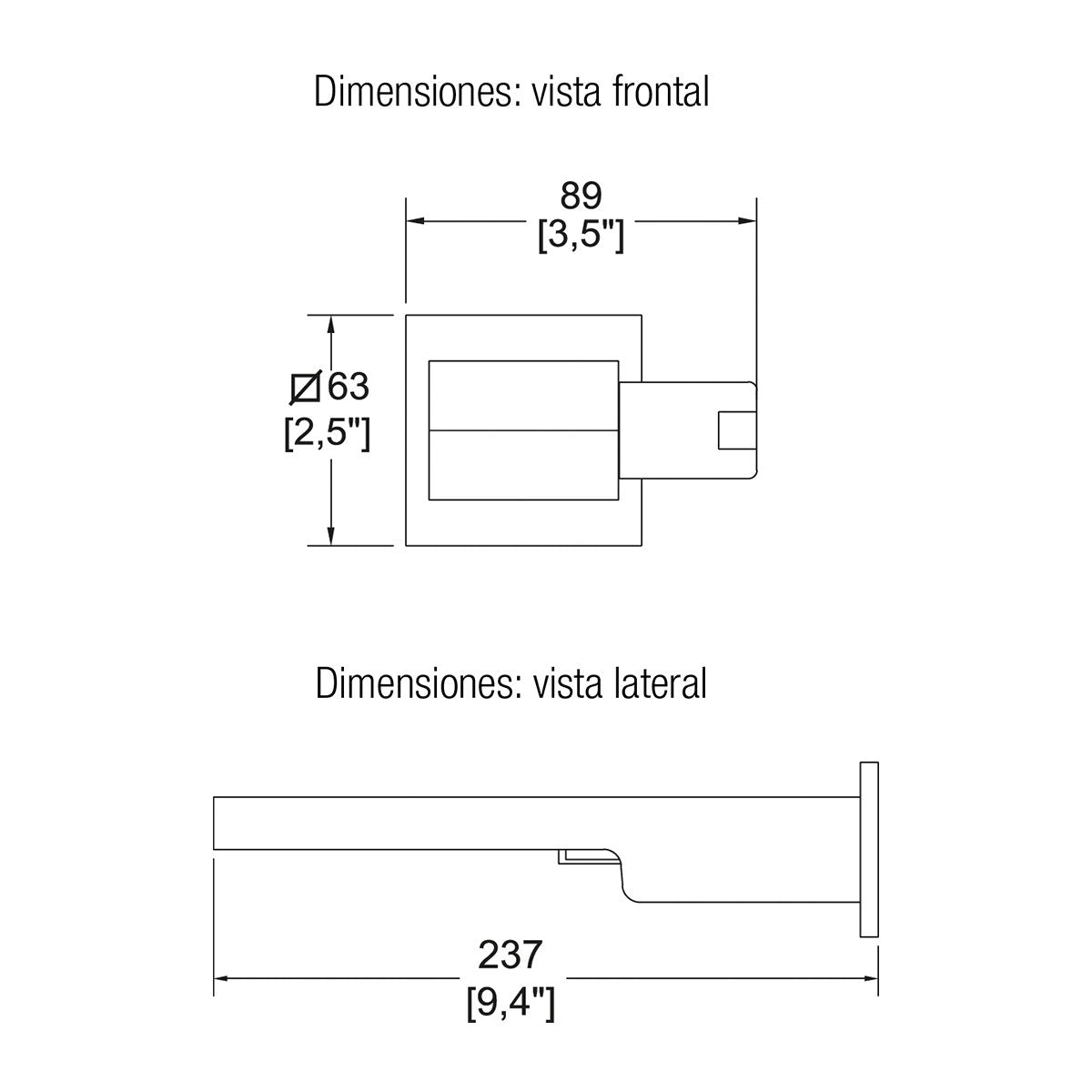 Salida de tina vertika Helvex tv-069