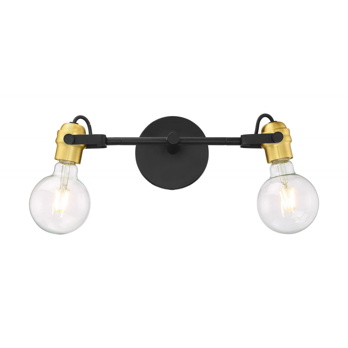Luminaria interior mantra 2 luces laton negro satco