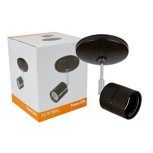 LAMPARA SPOT INTERIOR BELLAGIO NEGRA 6W GU10 - GRUPODONPEDRO