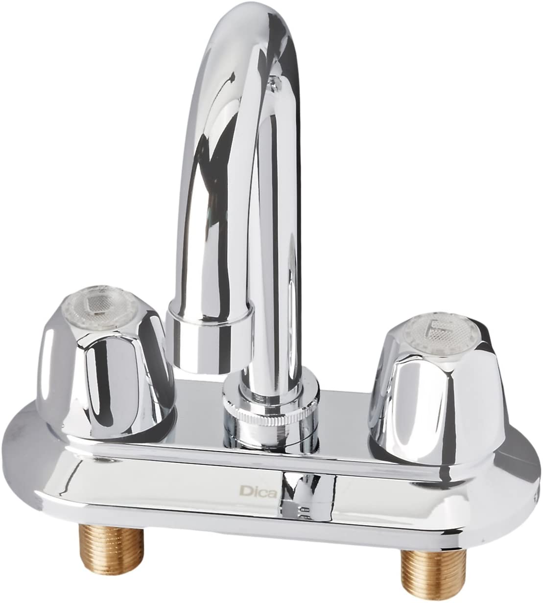 Mezcladora para lavabo de 4'' Dica 4062 con manerales y cubierta