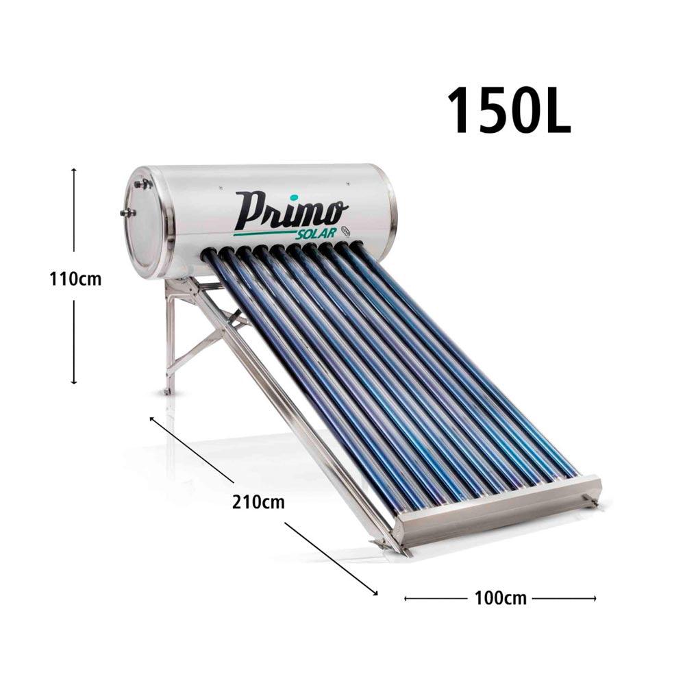 CALENTADOR SOLAR PRIMO DE TUBOS AL VACÍO 150L 4 SERVICIOS - GRUPODONPEDRO