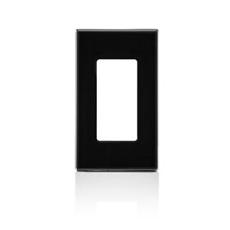 Placa Decora plus 1 unidad negro Leviton