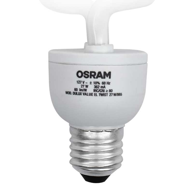 Foco espiral dulux de 27w luz de día osram 82981