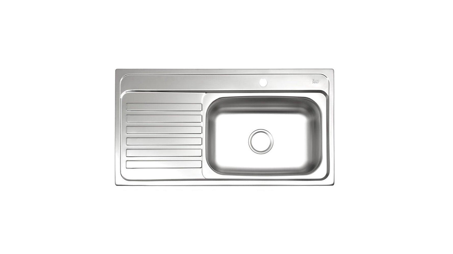 FREGADERO ACERO INOXIDABLE 3 PERFORACIONES DE EMPOTRE 08351130 - GRUPODONPEDRO