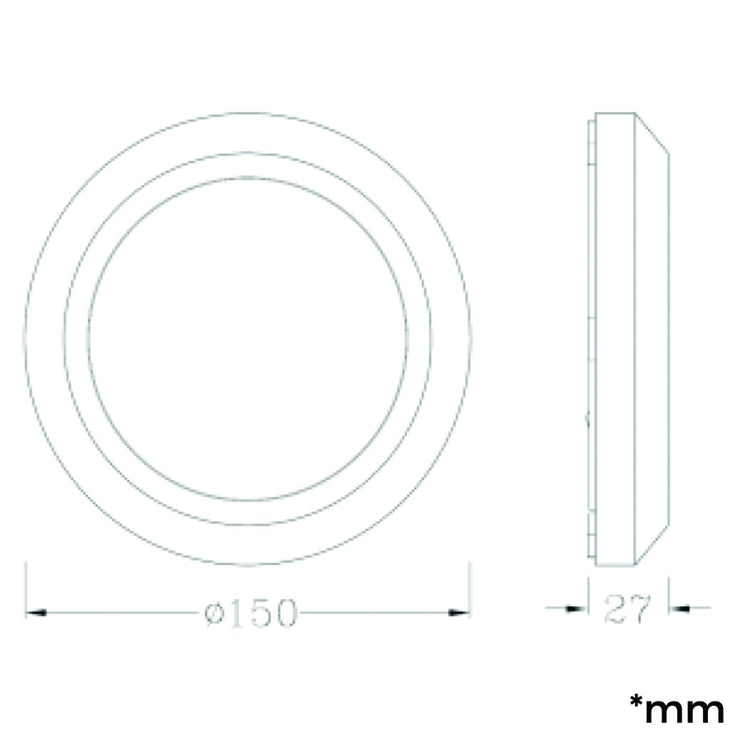 Luminaria ledvance circular wall light decoled 3w - 3000k
