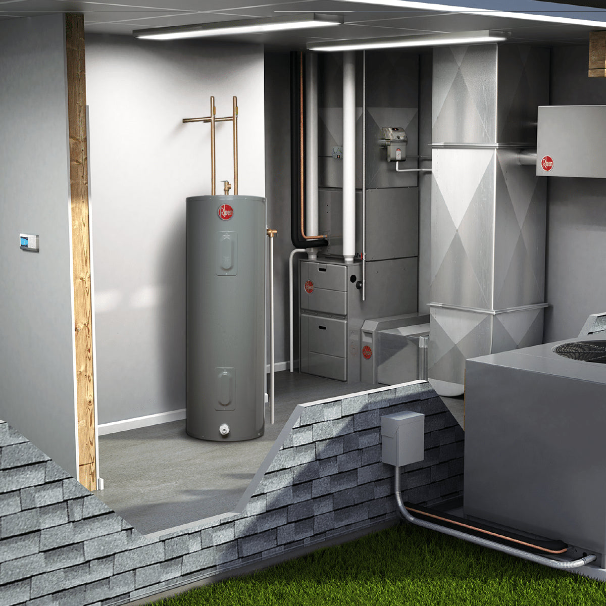 Calentador de deposito eléctrico Rheem de 190L 220V para 5 servicios