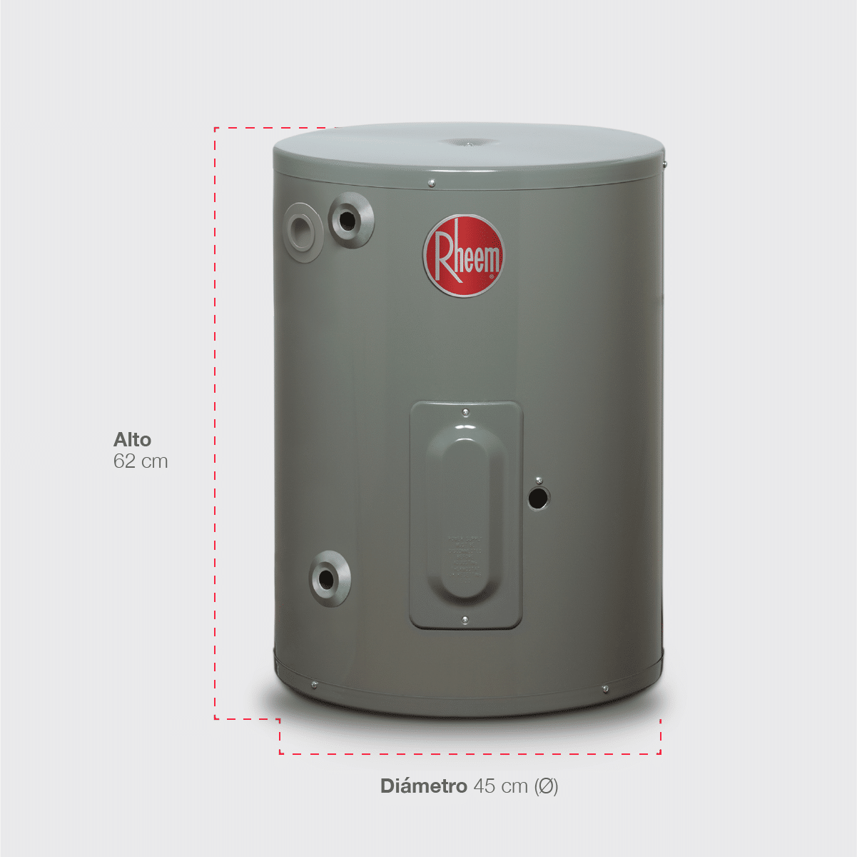Calentador de deposito eléctrico Rheem de 57L 110V para 1.5 servicios