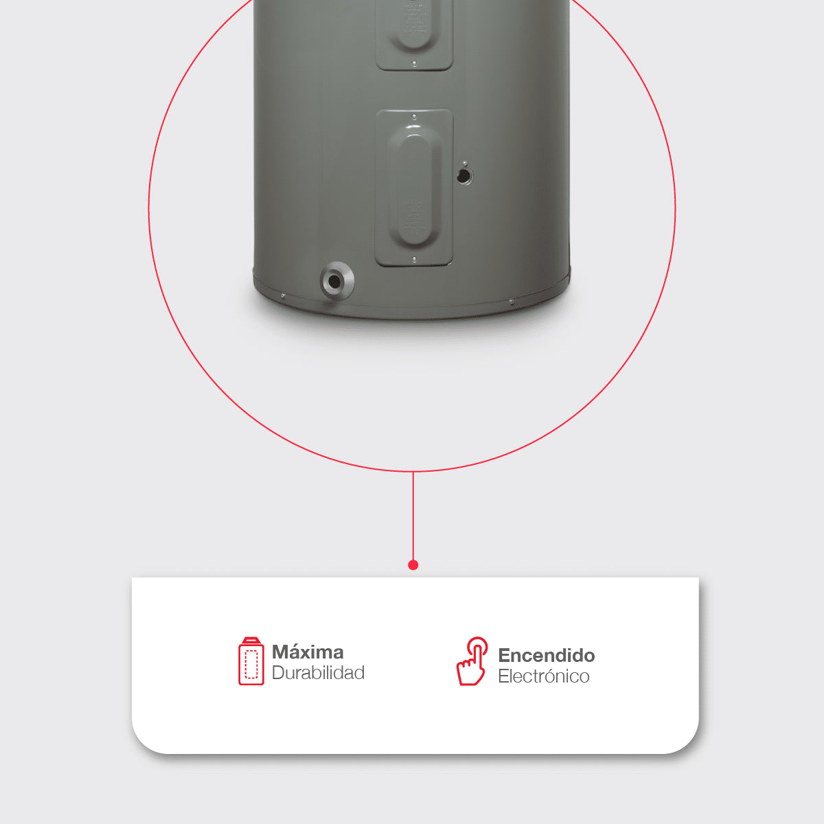 Calentador de deposito eléctrico Rheem de 114L para 3 servicios 220V