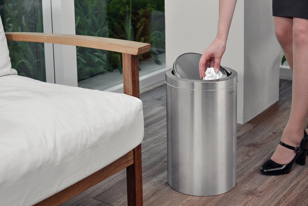 CESTO DE BASURA 12LT TRAMONTINA ACERO INOX - GRUPODONPEDRO