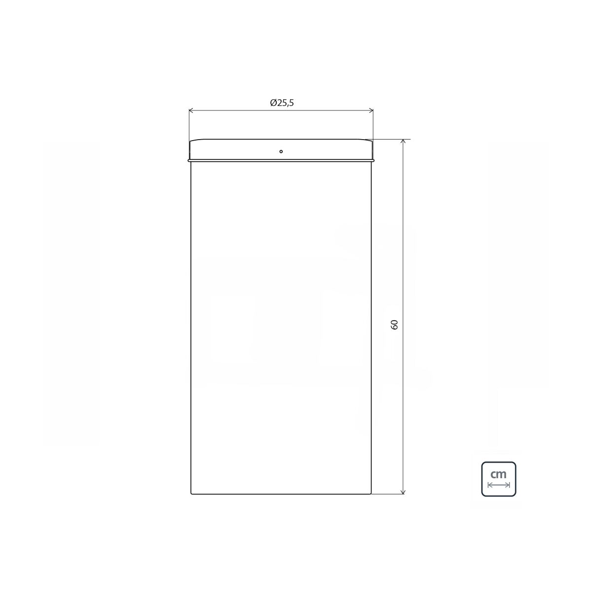 Cesto de basura de acero inox tapa de vaiven 30l Tramontina