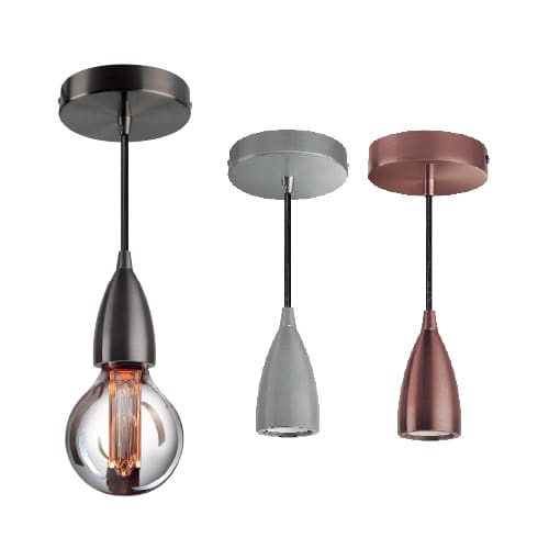 Luminaria colgante decorative classic negro perla mate Aksi