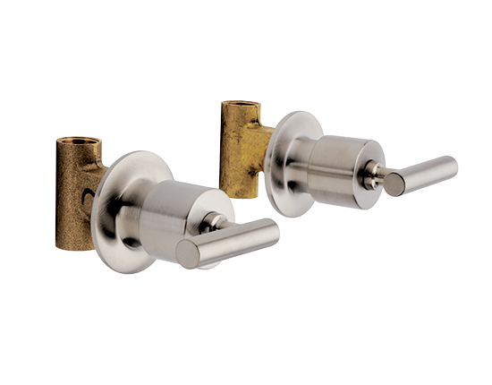 Mezcladora Helvex de ducha individual de empotrar para roscar satín