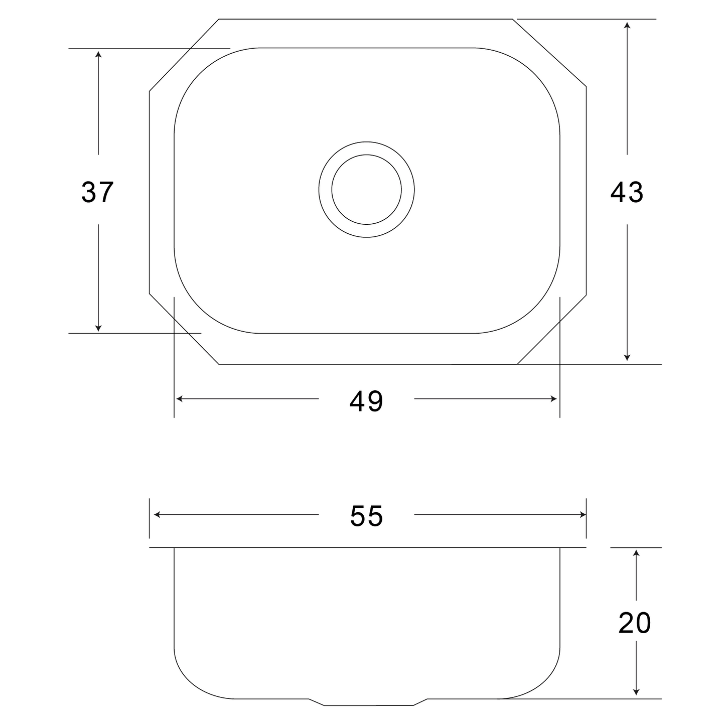 FREGADERO DE SUBMONTAR CS200 EBTECNICA - GRUPODONPEDRO