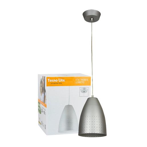 LÁMPARA COLGANTE LORETO SATINADO TECNOLITE - GRUPODONPEDRO