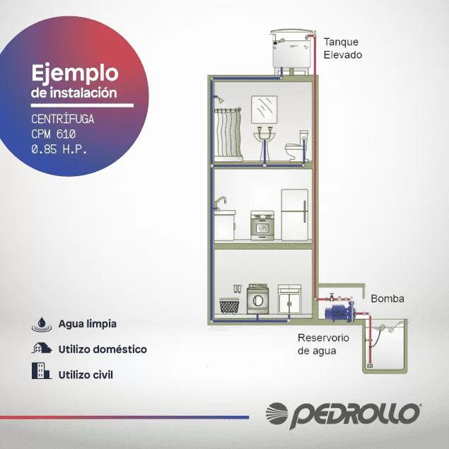 BOMBA CENTRIFUGA CPM610 0.85HP 21 GAL/MIN PEDROLLO - GRUPODONPEDRO