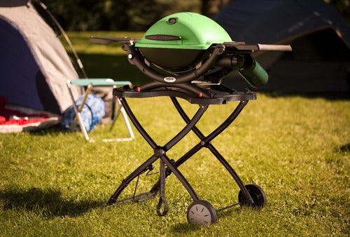 ASADOR DE GAS PORTATIL Q1200 WEBER VERDE - GRUPODONPEDRO